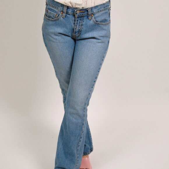 Y2K Levis Jeans (31) vintage blue bootcut women bootcut light 10 stretch slim - Picture 4 of 8